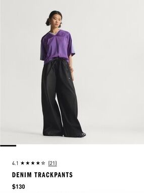 Adidas Wide Leg Pants Black NWT Size 6 Drawstring Elastic Waist